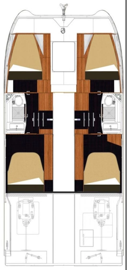 Pronájem Motorová loď Fountaine Pajot s licencí