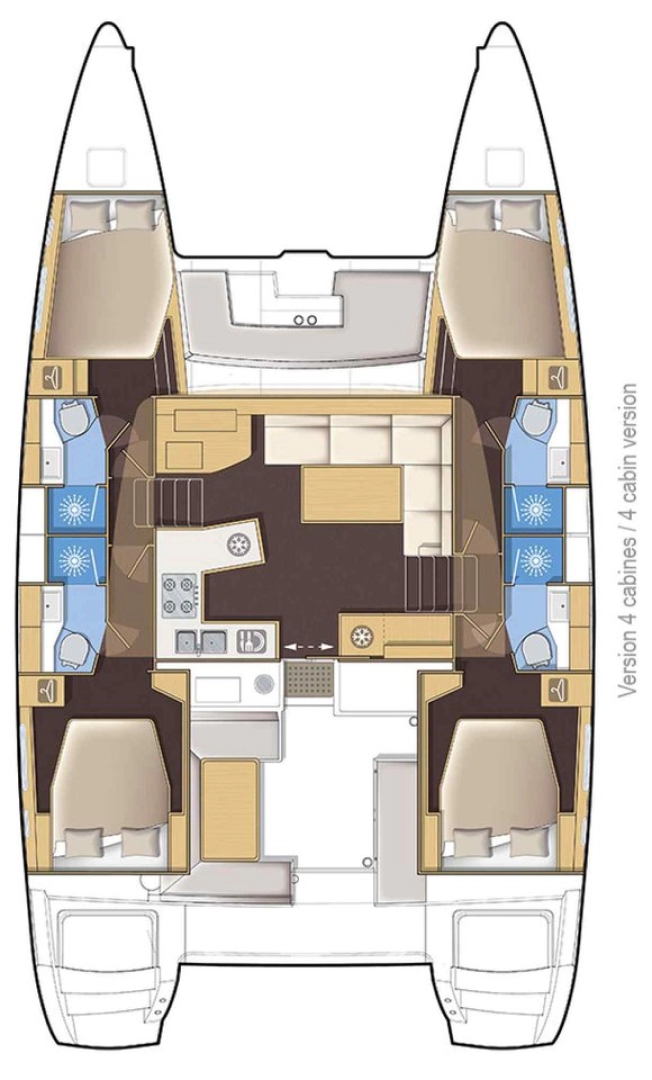 Pronájem jachty v Palma de Mallorca -Lagoon Lagoon 450 Sport Top na Samboatu