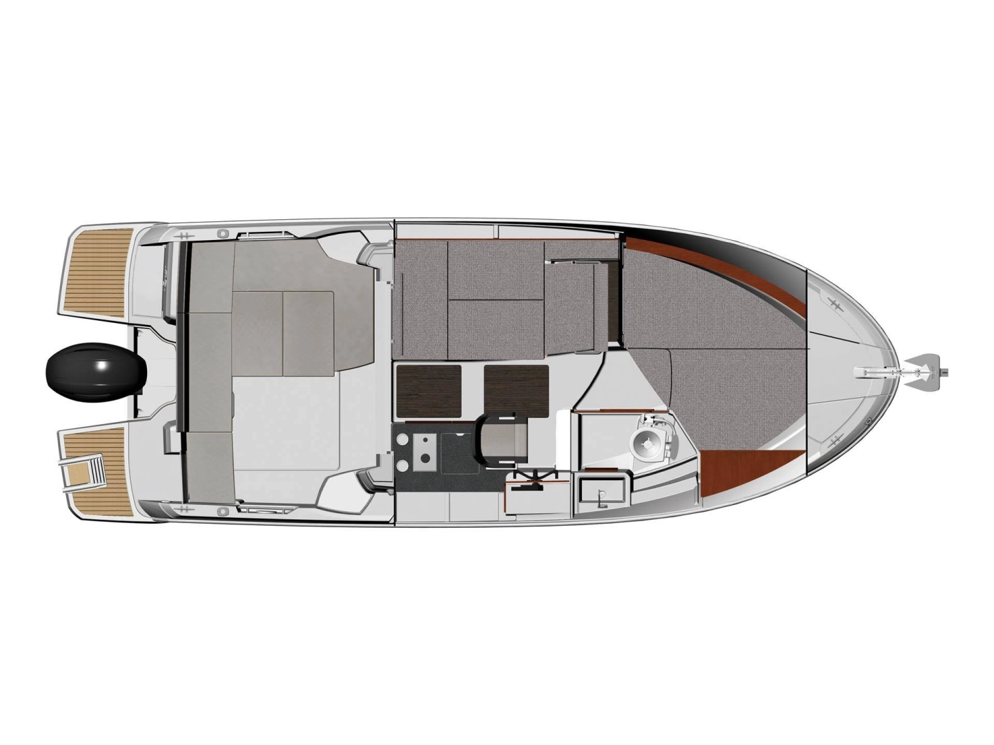 Pronájem Motorová loď Jeanneau s licencí