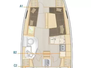 Pronájem lodi Hanse Hanse 388 v Donji Seget na Samboatu
