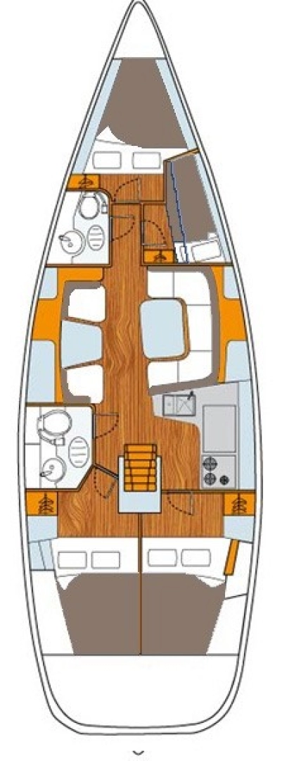 Pronájem lodi Jeanneau Sun Odyssey 43 DS v Betina na Samboatu