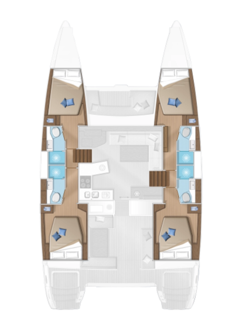 Pronájem Katamarán v Lefkáda -Lagoon Lagoon 450 F