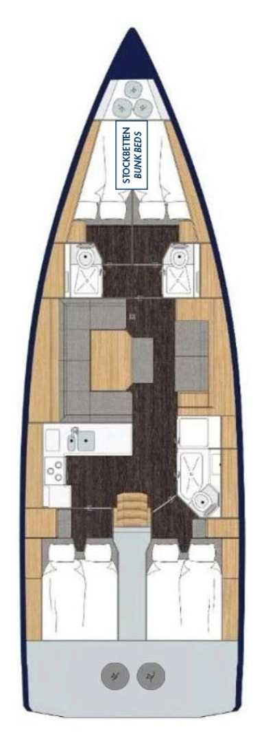 Pronájem Plachetnice v Biograd Na Moru -Bavaria Bavaria C45 Holiday