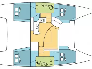 Pronájem Katamarán Fountaine Pajot s licencí
