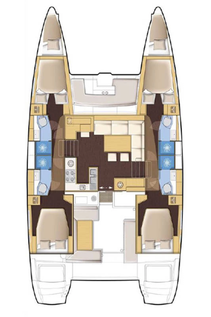 Pronájem Katamarán Lagoon s licencí