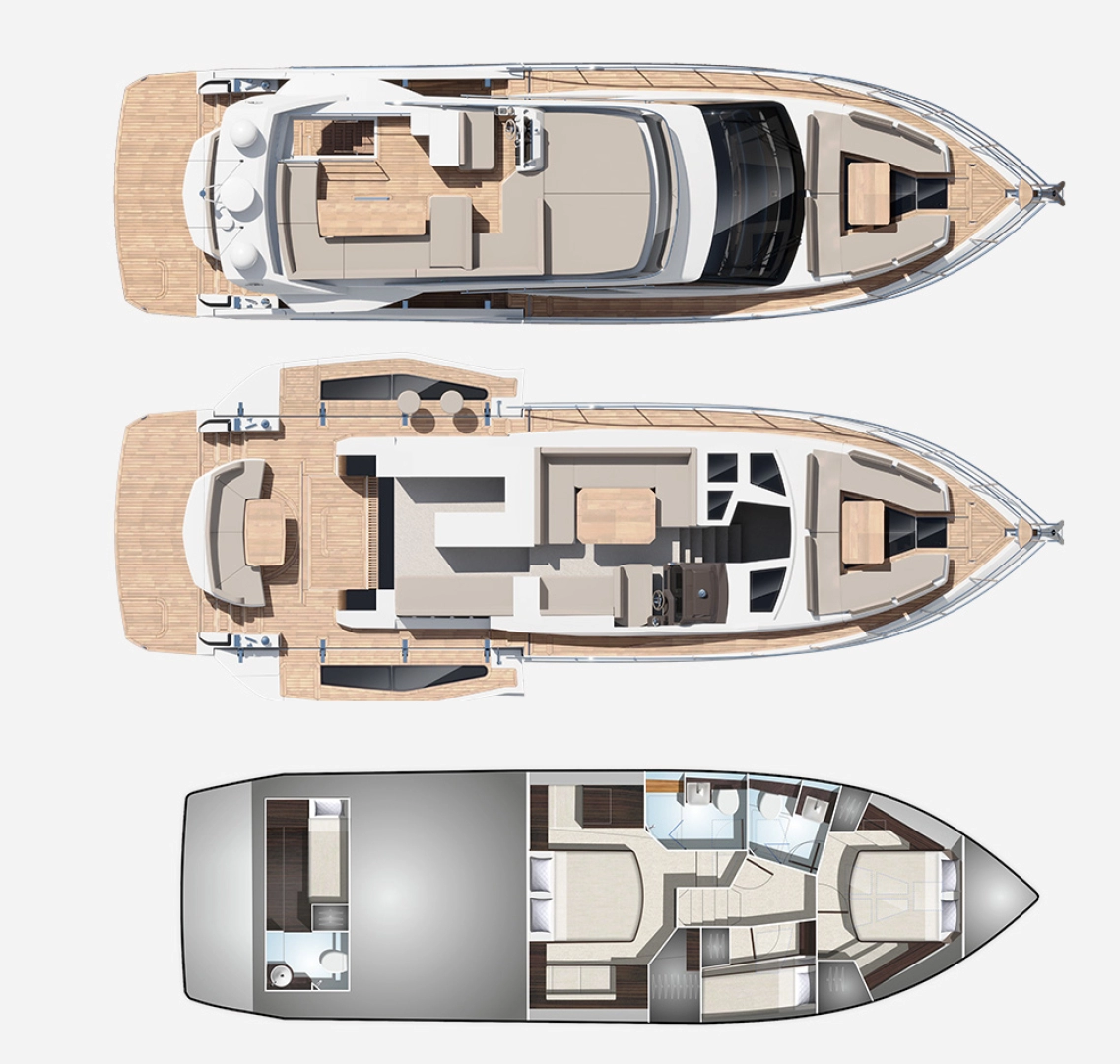 Galeon Galeon 500 Fly - 3 cab. jednotlivci a charterové společnosti v Kaštela