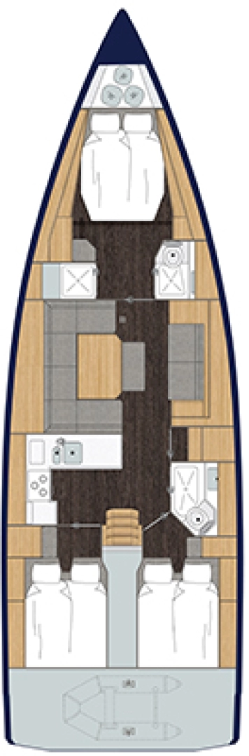 Pronájem Plachetnice v Zadar -Bavaria Bavaria C45