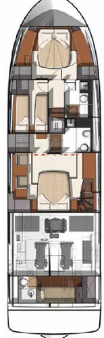 Pronájem lodi Podstrana lákavé ceny Prestige 550 Flybridge