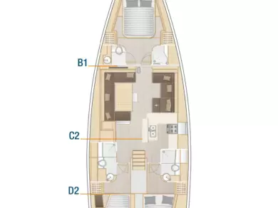Hanse Hanse 588 jednotlivci a charterové společnosti v Donji Seget