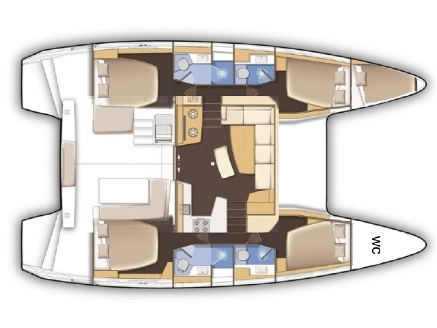 Pronájem Katamarán Lagoon s licencí