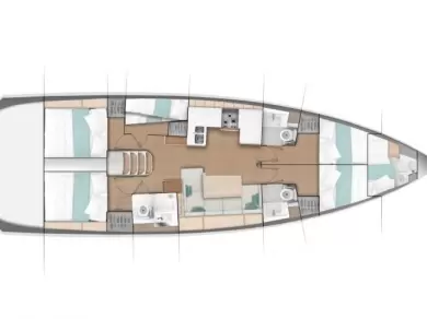 Pronájem Plachetnice v Benítses -Jeanneau Sun Odyssey 490