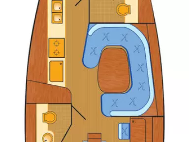 Pronájem jachty v Barth -Bootsbau Rügen GmbH Vilm 41 cruiser na Samboatu