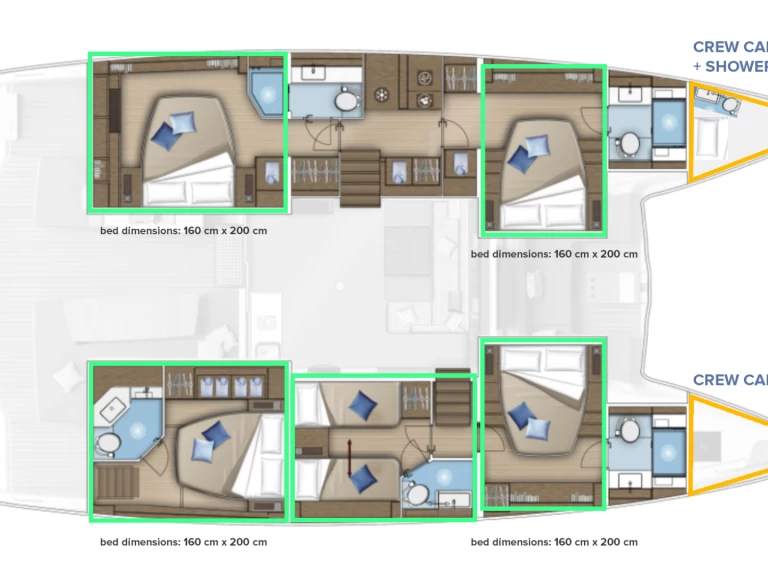 Pronájem jachty v Kaštela -Lagoon Lagoon 55 na Samboatu