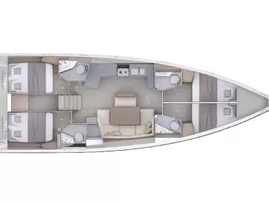 Bénéteau Oceanis 47 - 4 cab. jednotlivci a charterové společnosti v Rhodos