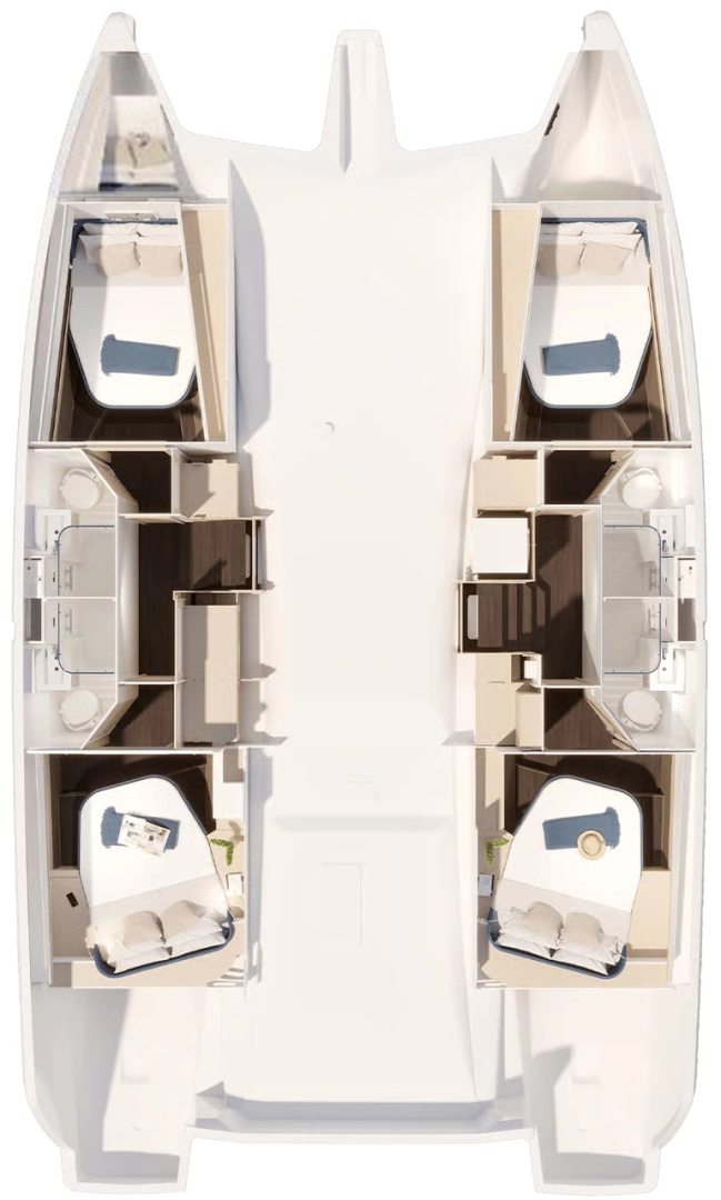 Fountaine Pajot Fountaine Pajot FP 44 Quatuor - 4 cab. jednotlivci a charterové společnosti v Trogir