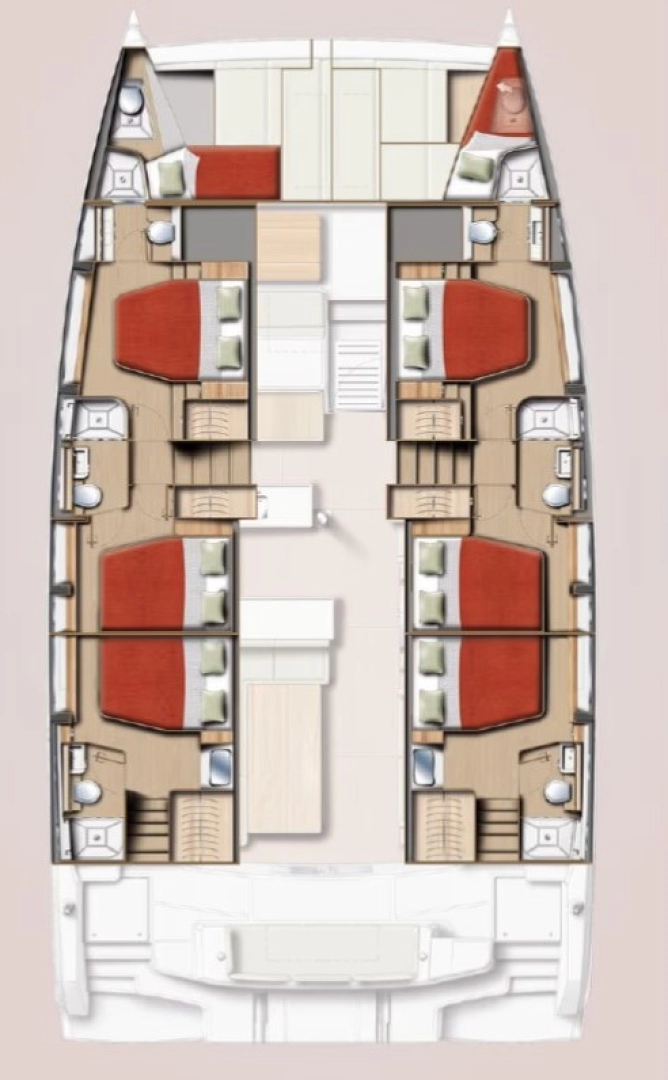 Pronájem Katamarán v Marsh Harbour -Bali Bali 5.2 - 6 + 2 cab.