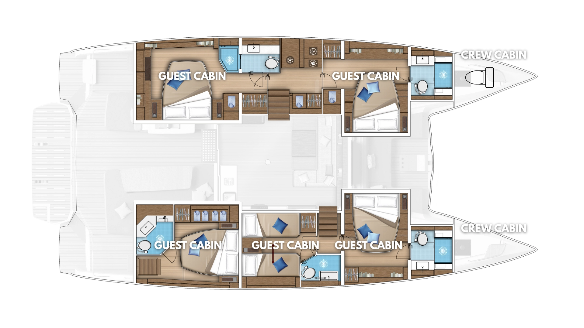 Pronájem lodi Kaštela lákavé ceny Lagoon 55