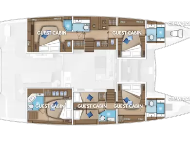 Pronájem lodi Kaštela lákavé ceny Lagoon 55