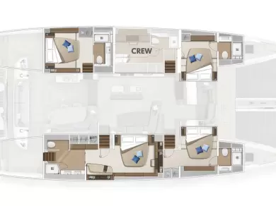 Pronájem lodi Kaštela lákavé ceny Lagoon Sixty 5