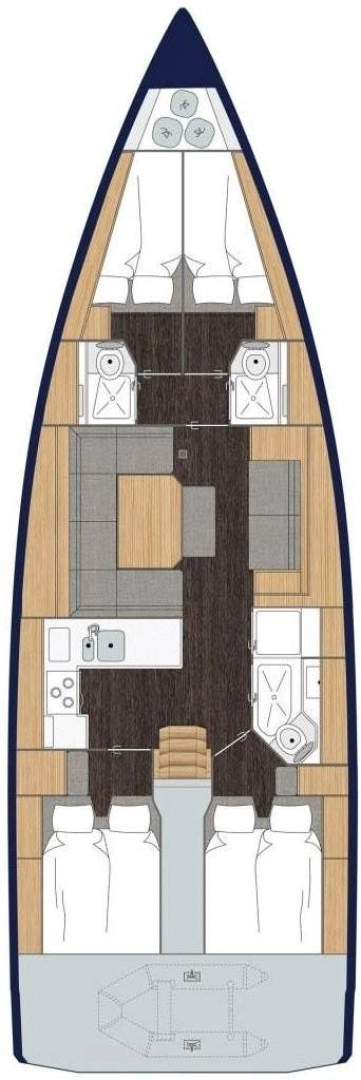 Pronájem jachty v Cala d'Or -Bavaria Bavaria C45 na Samboatu