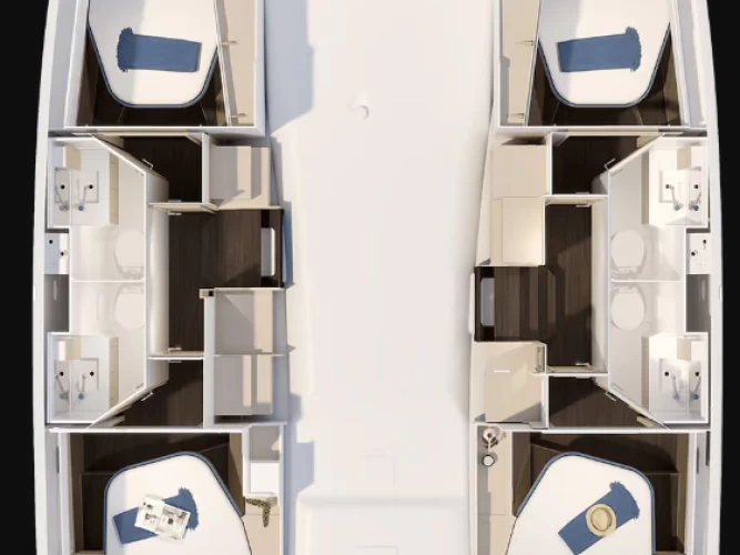 Pronájem jachty v Nikiána -Fountaine Pajot Fountaine Pajot FP 41 Quatuor 4 na Samboatu