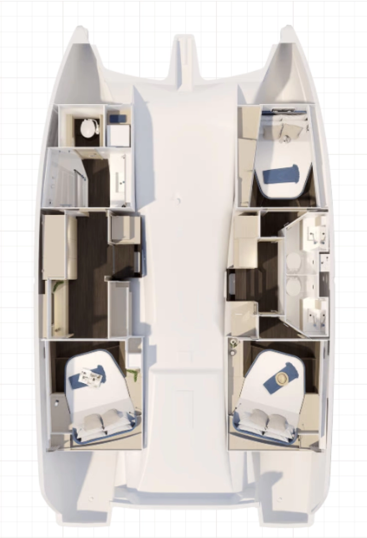 Pronájem Katamarán Fountaine Pajot s licencí