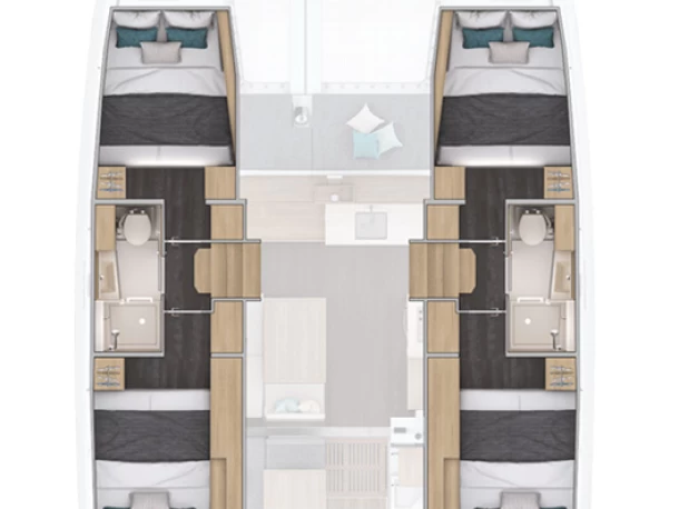 Pronájem lodi Jezera lákavé ceny Lagoon 38 - 4 cab.