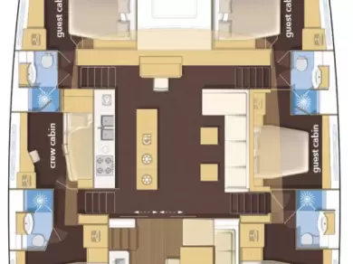 Pronájem Katamarán v Split -Lagoon Lagoon 620