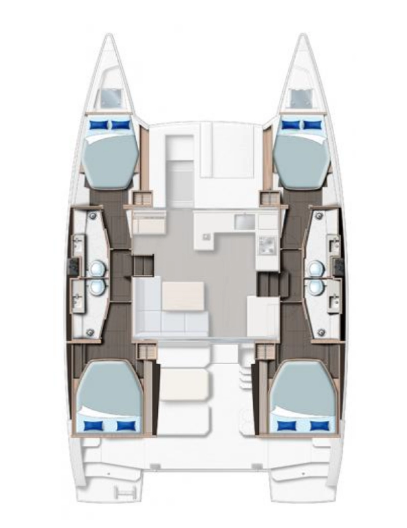 Pronajmout si Leopard Catamarans / Robertson & Caine Leopard 42 - 4 cab. v Procida