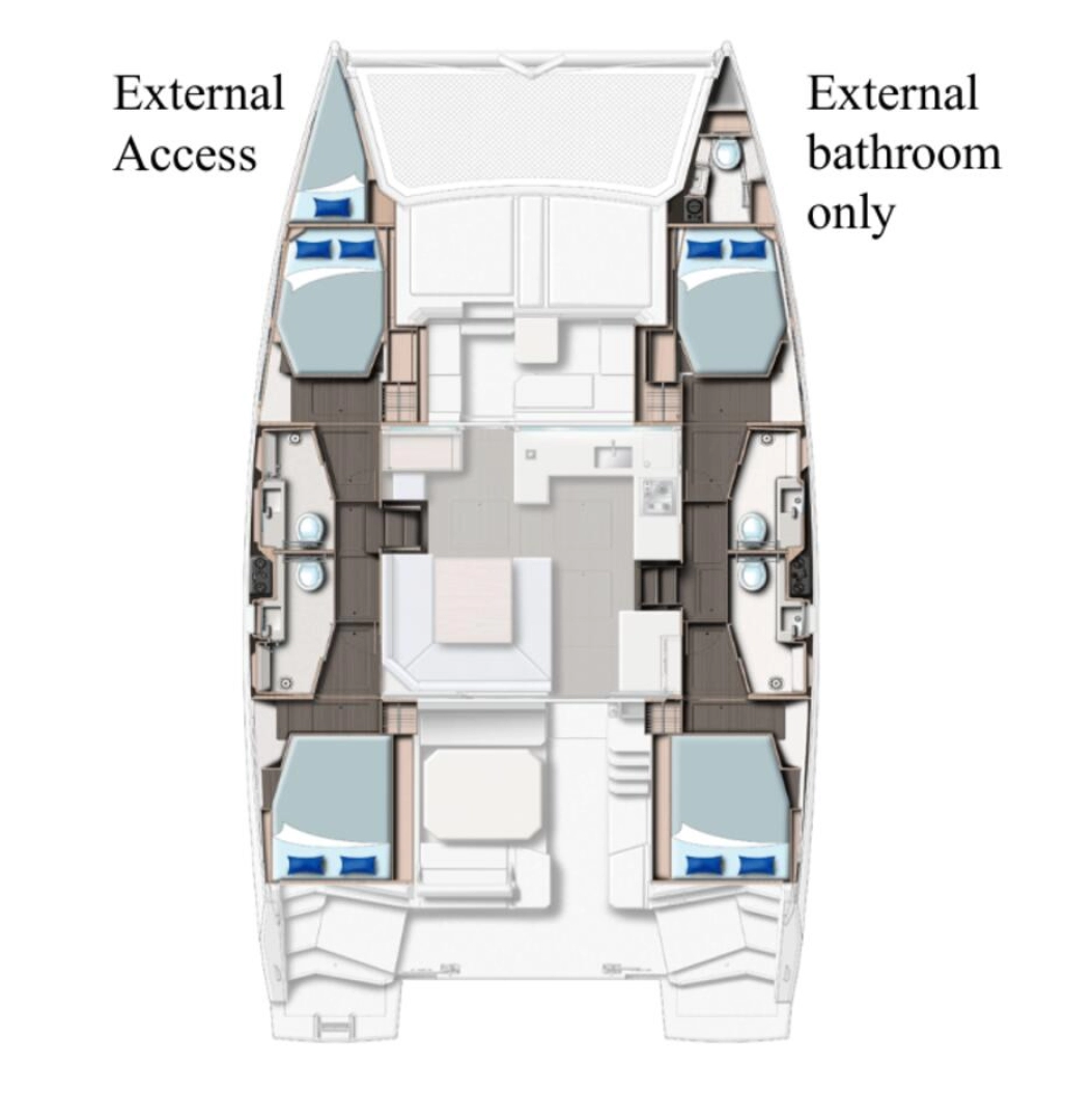 Leopard Catamarans / Robertson & Caine Leopard 45 jednotlivci a charterové společnosti v Procida