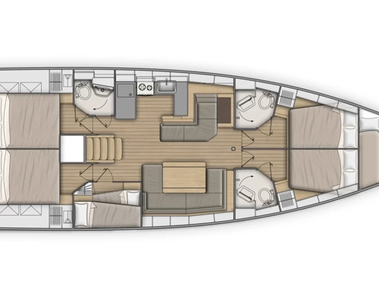Pronájem Plachetnice v Nikiána -Bénéteau Oceanis 51.1