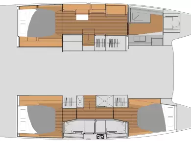 Fountaine Pajot Elba 45 jednotlivci a charterové společnosti v Rhodos
