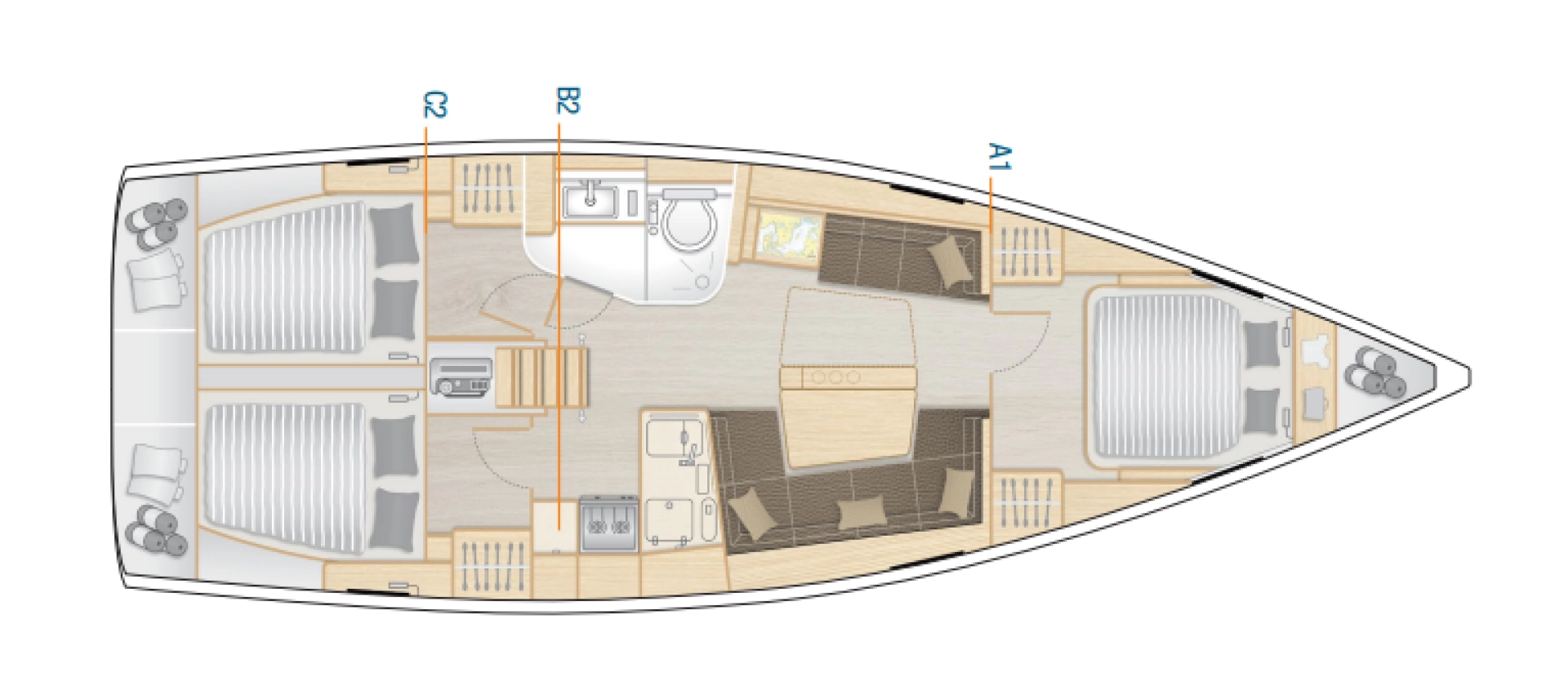 Pronajmout si Hanse Hanse 418 v Fethiye