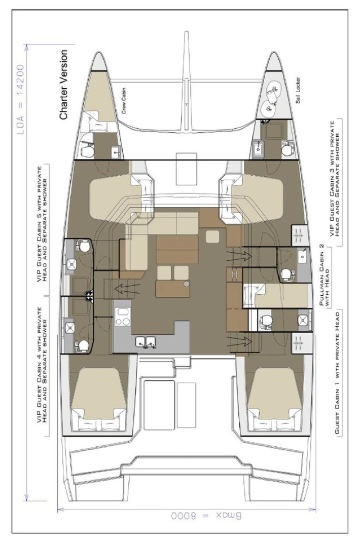 Pronájem jachty v Pirovac -Dufour Dufour Catamarans 48 Sail na Samboatu