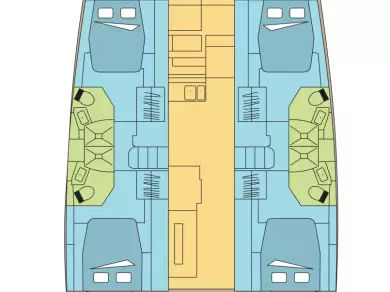 Pronájem lodi Bali Bali 4.4 v Komolac na Samboatu