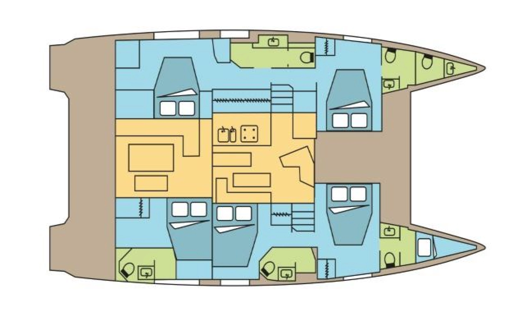 Pronájem Katamarán v Pozzuoli -Fountaine Pajot Fountaine Pajot Aura 51 SMART ELECTRIC - 5 cab.