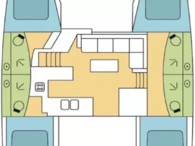 Pronájem Katamarán v Olbia -Fountaine Pajot Elba 45