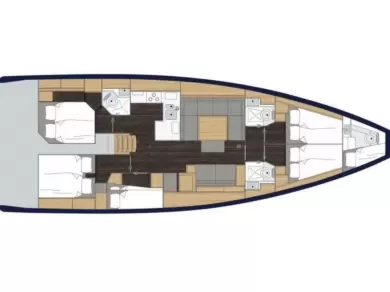 Pronájem lodi Nikiána lákavé ceny Bavaria C50