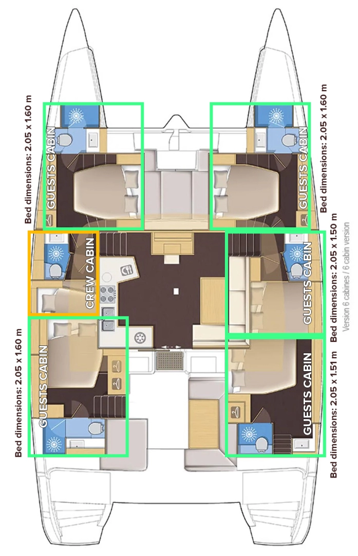 Pronájem lodi Kaštela lákavé ceny Lagoon 52