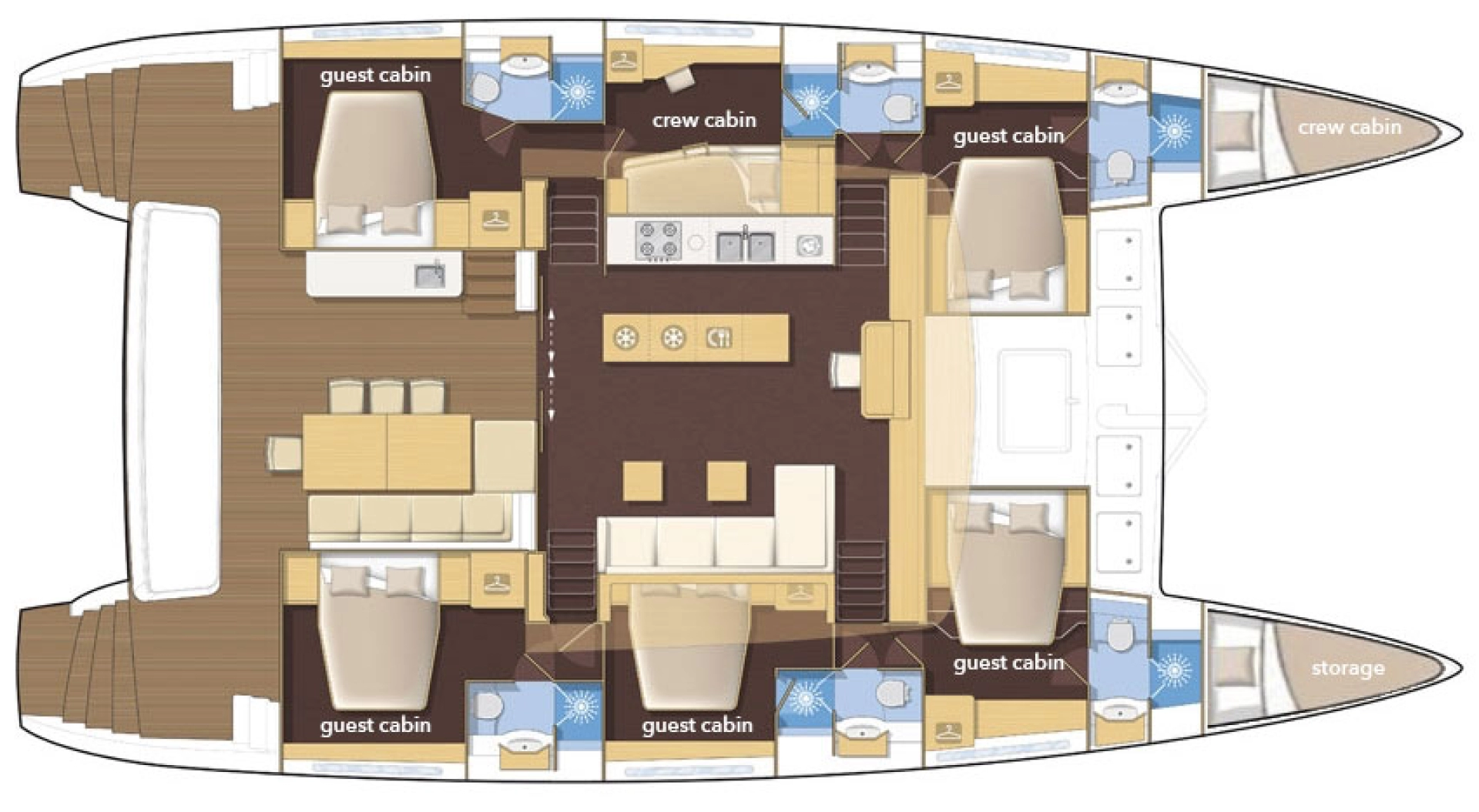 Pronájem Katamarán v Split -Lagoon Lagoon 620
