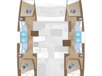 Pronájem Katamarán v Alimos -Lagoon Lagoon 450 F