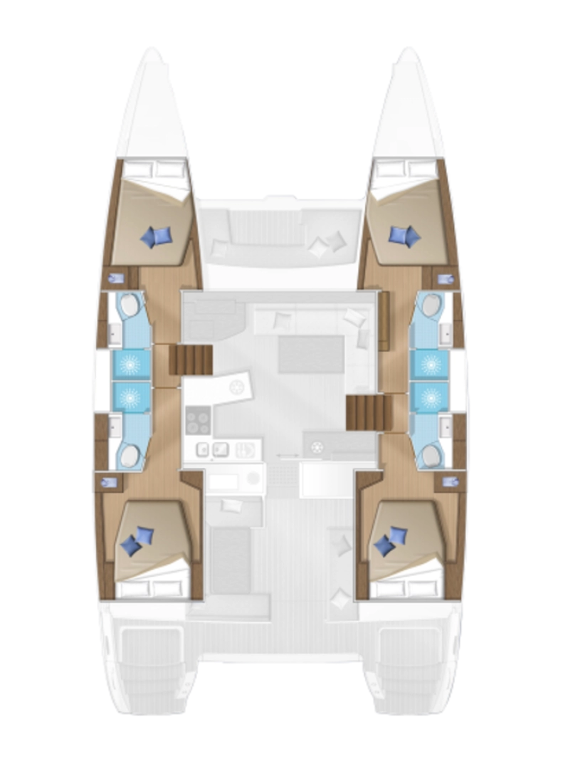 Pronajmout Katamarán se skipperem či ne Lagoon v Mykonos (ostrov)