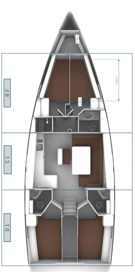 Pronájem jachty v Marmaris -Bavaria Cruiser 46 na Samboatu