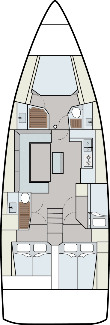 Pronájem Plachetnice v Frenchtown -Dufour Dufour 470