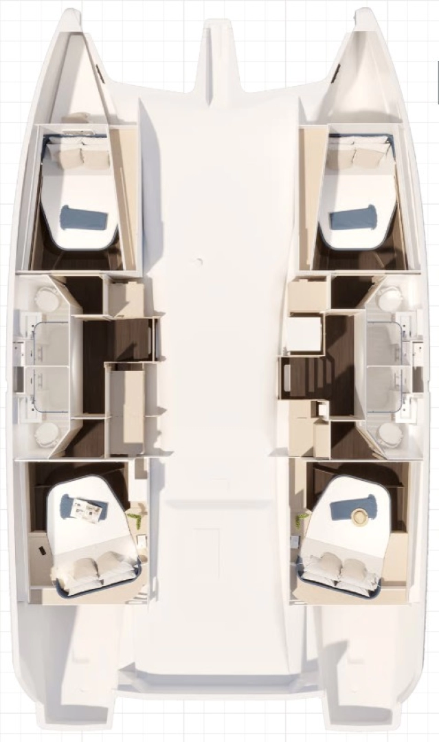 Pronájem lodi Nassau lákavé ceny Fountaine Pajot FP 44 Quatuor - 4 + 2 cab.