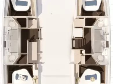 Pronájem lodi Nassau lákavé ceny Fountaine Pajot FP 44 Quatuor - 4 + 2 cab.