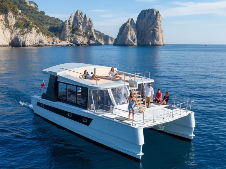 Pronájem lodi CAT SB380 Terrace Master v Sorrento na Samboatu