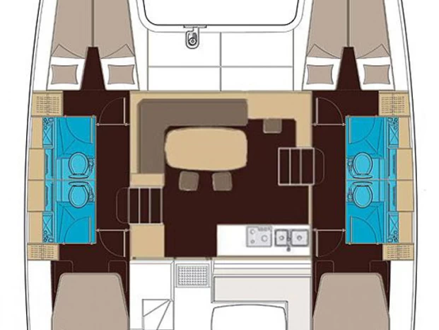 Pronájem Katamarán v Split -Lagoon Lagoon 400