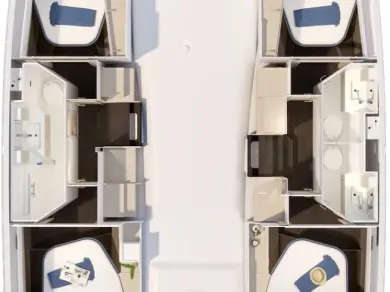 Fountaine Pajot Fountaine Pajot FP 41 Quatuor 4 jednotlivci a charterové společnosti v Golfe-Juan