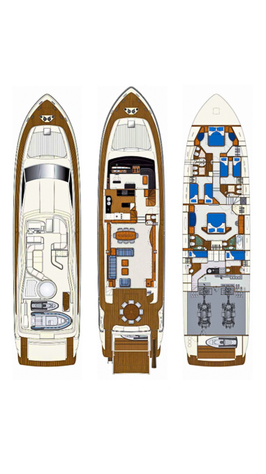Ferretti Ferretti Yachts 880 - 4. cab jednotlivci a charterové společnosti v Donji Seget